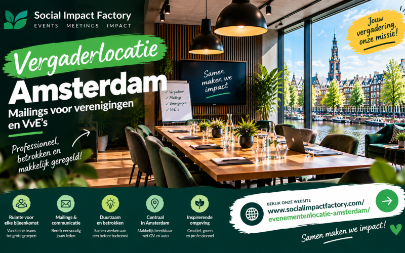 Vergaderlocatie Amsterdam voor verenigingen en VvE’s: waarom de beste mailings al vóór de vergadering resultaat opleveren
